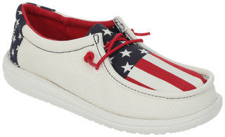 Thumbnail 1: Hey Dude Hey Dude Boys Wally Americana Casual Tie Shoe 