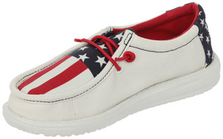 Thumbnail 5: Hey Dude Hey Dude Boys Wally Americana Casual Tie Shoe 