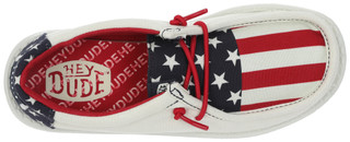 Thumbnail 2: Hey Dude Hey Dude Boys Wally Americana Casual Tie Shoe 