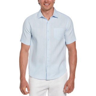Thumbnail 1: Cubavera Cubavera Men's Linen Blend Dobby Short Sleeve Buttoned Shirt 