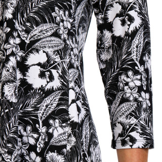 Thumbnail 3: Khakis & Co Khakis & Co Petite 3/4 Sleeve Print Top 