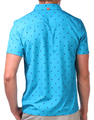 Thumbnail 3: PROJEK RAW Men's Short Sleeve Flamingo Button Down Top 