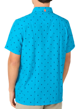 Thumbnail 2: PROJEK RAW Men's Short Sleeve Flamingo Button Down Top 