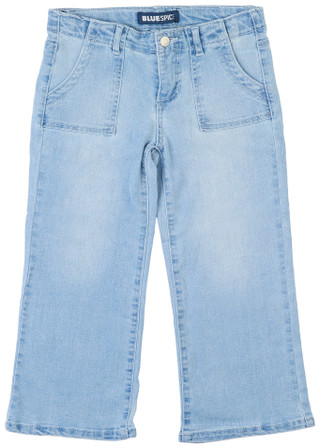 Thumbnail 1: Squeeze Blue Spice Marine Cropped Little Girls Jeans 