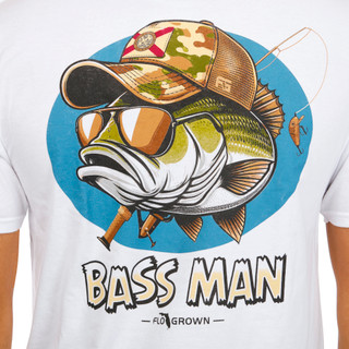 Thumbnail 6: FloGrown Men's Bass Man Graphic T-Shirt 