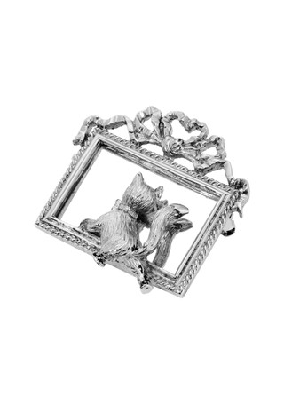 Thumbnail 1: 1928 Jewelry 1928 Jewelry Cat Mirror Pin 