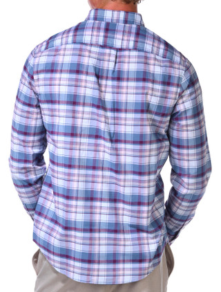 Thumbnail 3: PENGUIN Penguin Men's Long Sleeve Roadmap Plaid Shirt 
