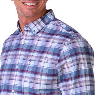Thumbnail 2: PENGUIN Penguin Men's Long Sleeve Roadmap Plaid Shirt 