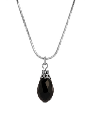 Thumbnail 1: 1928 Jewelry Silver Tone Teardrop Bead Necklace 