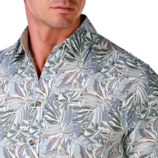 Thumbnail 2: Report Collection Report Collection Men's Tropical Print Button Down Shirt 
