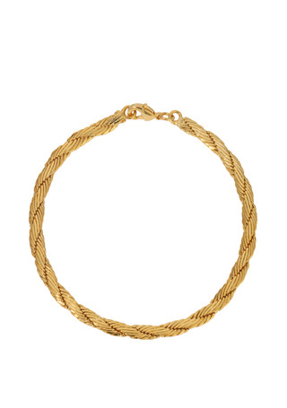 Thumbnail 1: 1928 Jewelry 1928 Jewelry 14k Gold Dipped Cobra Chain Bracelet 