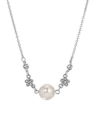 Thumbnail 1: 1928 Jewelry 1928 Jewelry Silver Tone Faux Pearl Necklace 