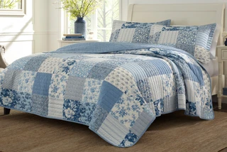 Thumbnail 8: Laura Ashley Laura Ashley Paisley Patchwork Quilt Set 