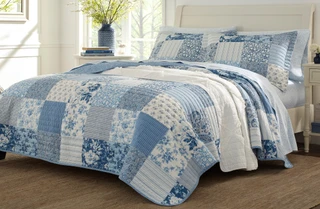Thumbnail 4: Laura Ashley Laura Ashley Paisley Patchwork Quilt Set 