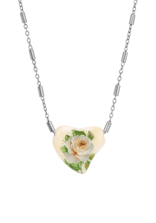 Thumbnail 1: 1928 Jewelry 1928 Jewelry White Heart Flower Necklace 