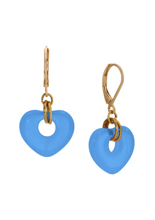 Thumbnail 1: 1928 Jewelry Gold Tone Heart Drop Leverback Earrings 