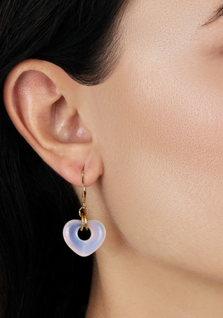 Thumbnail 2: 1928 Jewelry Gold Tone Heart Drop Leverback Earrings 
