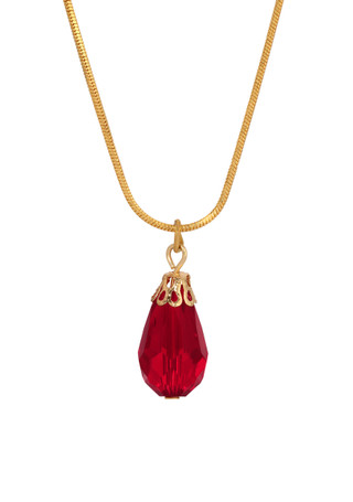 Thumbnail 1: 1928 Jewelry Gold Tone Teardrop Bead Necklace 