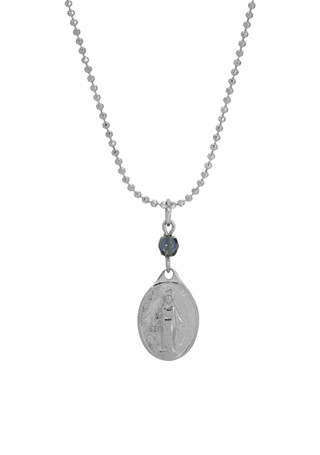 Thumbnail 1: SYMBOLS OF FAITH Symbols of Faith Miraculous Medal Charm Necklace 