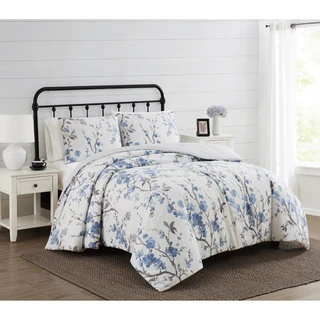 Thumbnail 1: CANNON Cannon Kasumi Floral 3 Piece Duvet Cover Set 