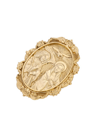 Thumbnail 1: SYMBOLS OF FAITH Symbols of Faith Father Son & Holy Spirit Oval Pin 