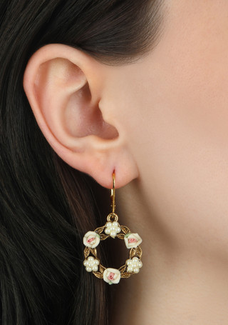Thumbnail 2: 1928 Jewelry 1928 Jewelry Faux Pearl White Flower Earrings 