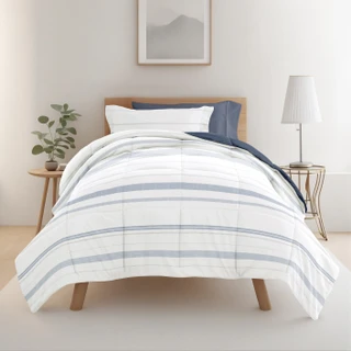 Thumbnail 1: IENJOY HOME 8 Piece Stone Patterned Comforter Dorm Set Bundle 