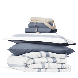 Thumbnail 7: IENJOY HOME 8 Piece Stone Patterned Comforter Dorm Set Bundle 