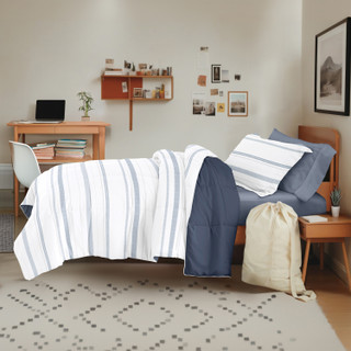 Thumbnail 5: IENJOY HOME 8 Piece Stone Patterned Comforter Dorm Set Bundle 