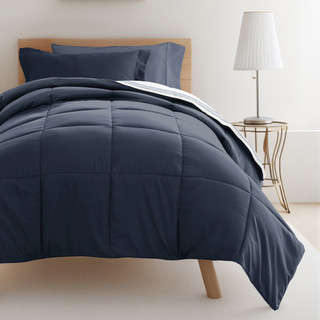 Thumbnail 4: IENJOY HOME 8 Piece Stone Patterned Comforter Dorm Set Bundle 