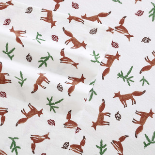 Thumbnail 4: Eddie Bauer Eddie Bauer Fox Trail Cotton Flannel Sheet Set 