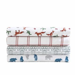 Thumbnail 7: Eddie Bauer Eddie Bauer Fox Trail Cotton Flannel Sheet Set 