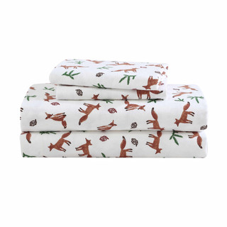 Thumbnail 2: Eddie Bauer Eddie Bauer Fox Trail Cotton Flannel Sheet Set 