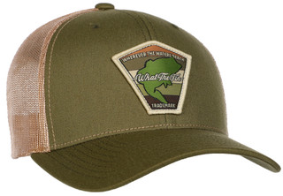 Thumbnail 1: WHAT THE FIN What The Fin Mens Founders Bass Snapback Trucker Hat 