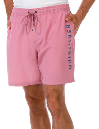 Thumbnail 4: Quiksilver Quiksilver Men's Solid Logo Volley Shorts 