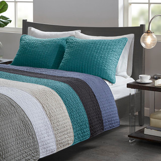Thumbnail 5: Madison Park Madison Park Keaton 3 Piece Quilt Set 