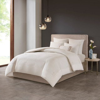 Thumbnail 5: N NATORI N Natori Hanae Cotton Blend Yarn Dyed Comforter Set 