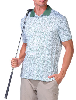 Thumbnail 1: Kenneth Cole Kenneth Cole Men's Palm Tree Print Polo Shirt 