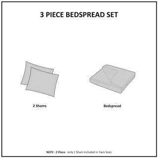 Thumbnail 10: Madison Park Madison Park Quebec Reversible Bedspread Set 