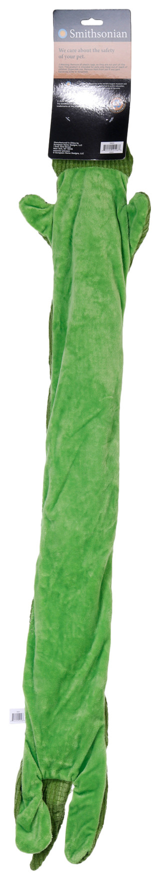 Thumbnail 3: Smithsonian Smithsonian 42 in Longamals Gator Squeak Crinkle Dog Toy 