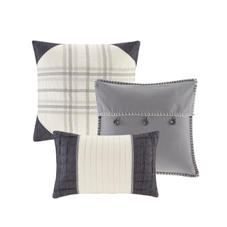 Thumbnail 2: Madison Park Madison Park Quebec Reversible Quilt Set 
