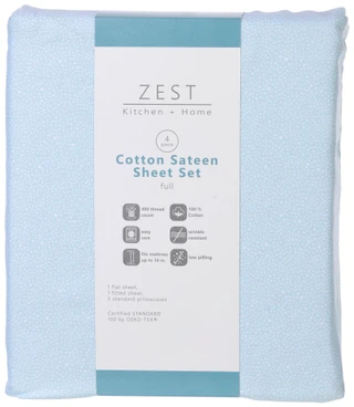 Thumbnail 1: Zest Kitchen + Home ZEST Kitchen + Home Sateen Cotton Sheet Set 