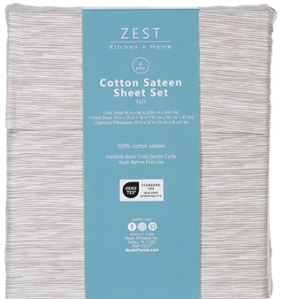 Thumbnail 3: Zest Kitchen + Home ZEST Kitchen + Home 400 Thread Count Cotton Sheet Set 