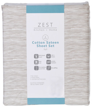 Thumbnail 1: Zest Kitchen + Home ZEST Kitchen + Home 400 Thread Count Cotton Sheet Set 
