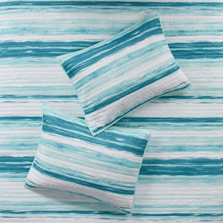 Thumbnail 5: Madison Park Madison Park 6 Pc. Marina Printed Quilt Set 