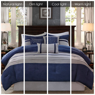Thumbnail 4: Madison Park Madison Park 7 Pc. Palmer Faux Suede Comforter Set 