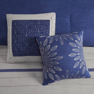 Thumbnail 8: Madison Park Madison Park 7 Pc. Palmer Faux Suede Comforter Set 