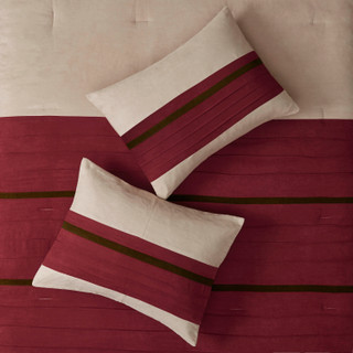 Thumbnail 4: Madison Park Madison Park 7 Pc. Palmer Faux Suede Comforter Set 