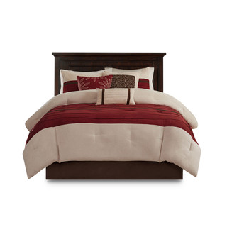Thumbnail 8: Madison Park Madison Park 7 Pc. Palmer Faux Suede Comforter Set 