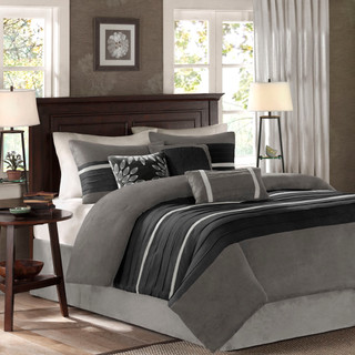 Thumbnail 1: Madison Park Madison Park 7 Pc. Palmer Faux Suede Comforter Set 